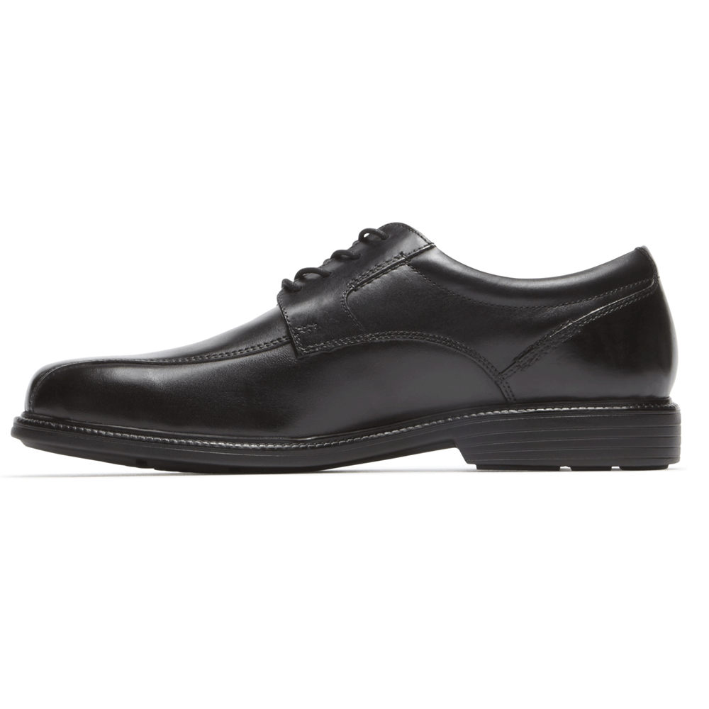 Rockport Mens Oxfords Black - Charles Road Bike Toe - UK 254-MKJPSE